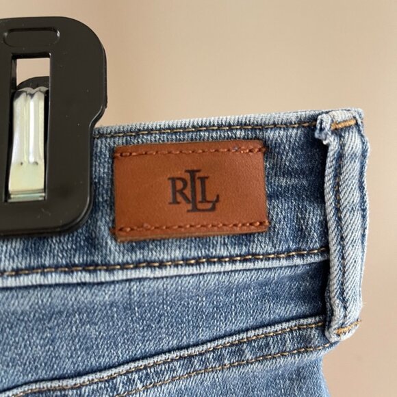 Polo Ralph Lauren Womens Jeans Blue 12 Mid Rise Straight Stretch - Picture 4 of 5